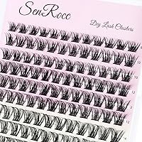 Vista 22 de Extensiones de racimos de pestañas, 240 unidades, extensiones de pestañas largas individuales 40D, aspecto natural, pestañas de imitación de visón