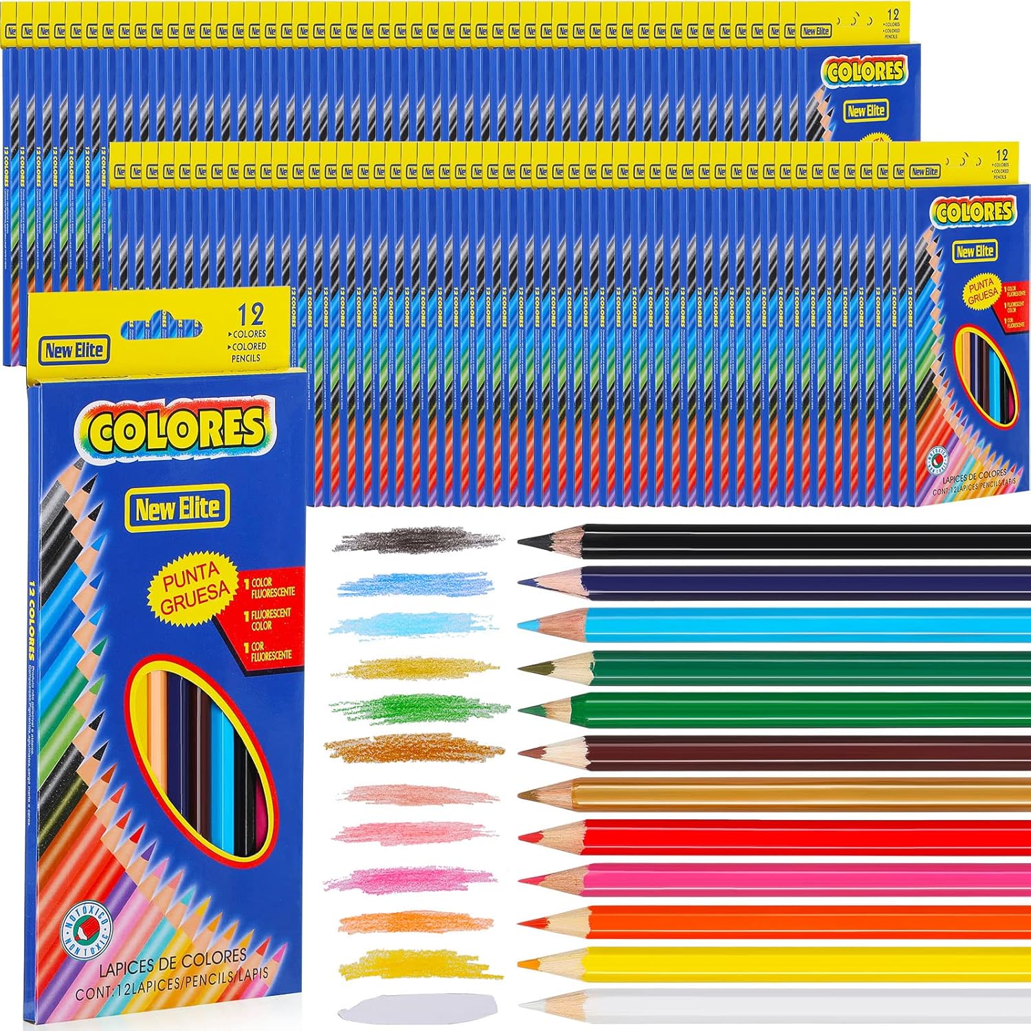 Harloon 1200 PCS Colored Pencils Bulk Pre Sharpened Colored