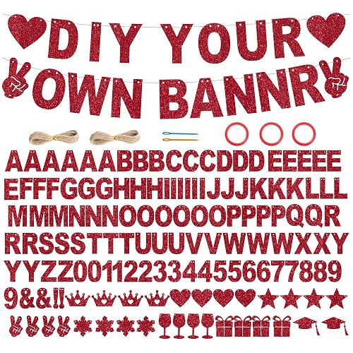 148 Pcs DIY Letter Banners Personalized Banner for Birthday Congratulations