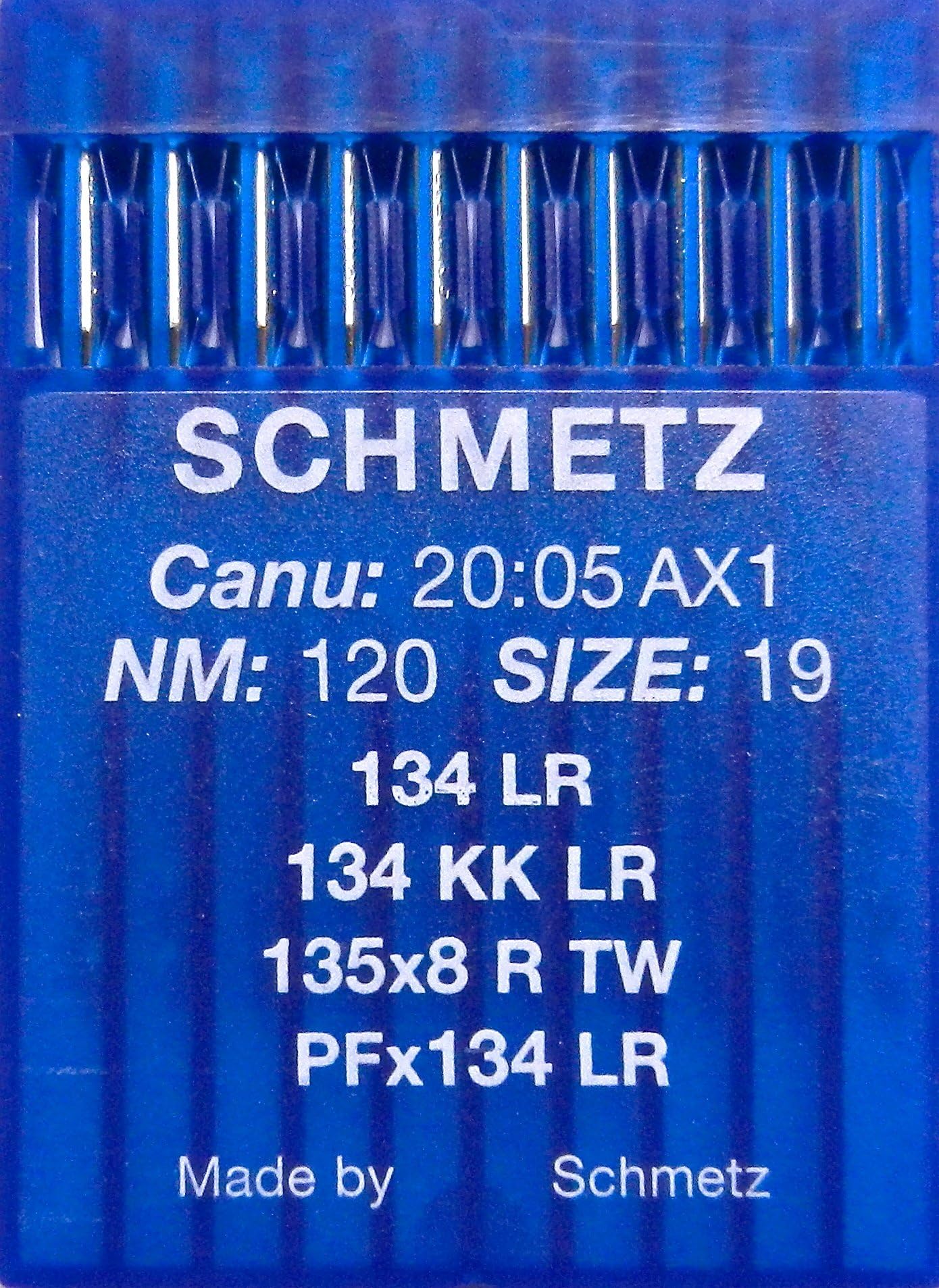 10 (Flask) Leather Sewing Machine Needles Schmetz 134 LR (Industrial) NM 120 Size KK 19
