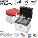 FunGuys Toploader Storage Box, Sports Card Storage Case, Top Loader Card Storage, Top Loader Storage Boxes, Trading Card Case Holds 70+ Card, One Touch Card Holder