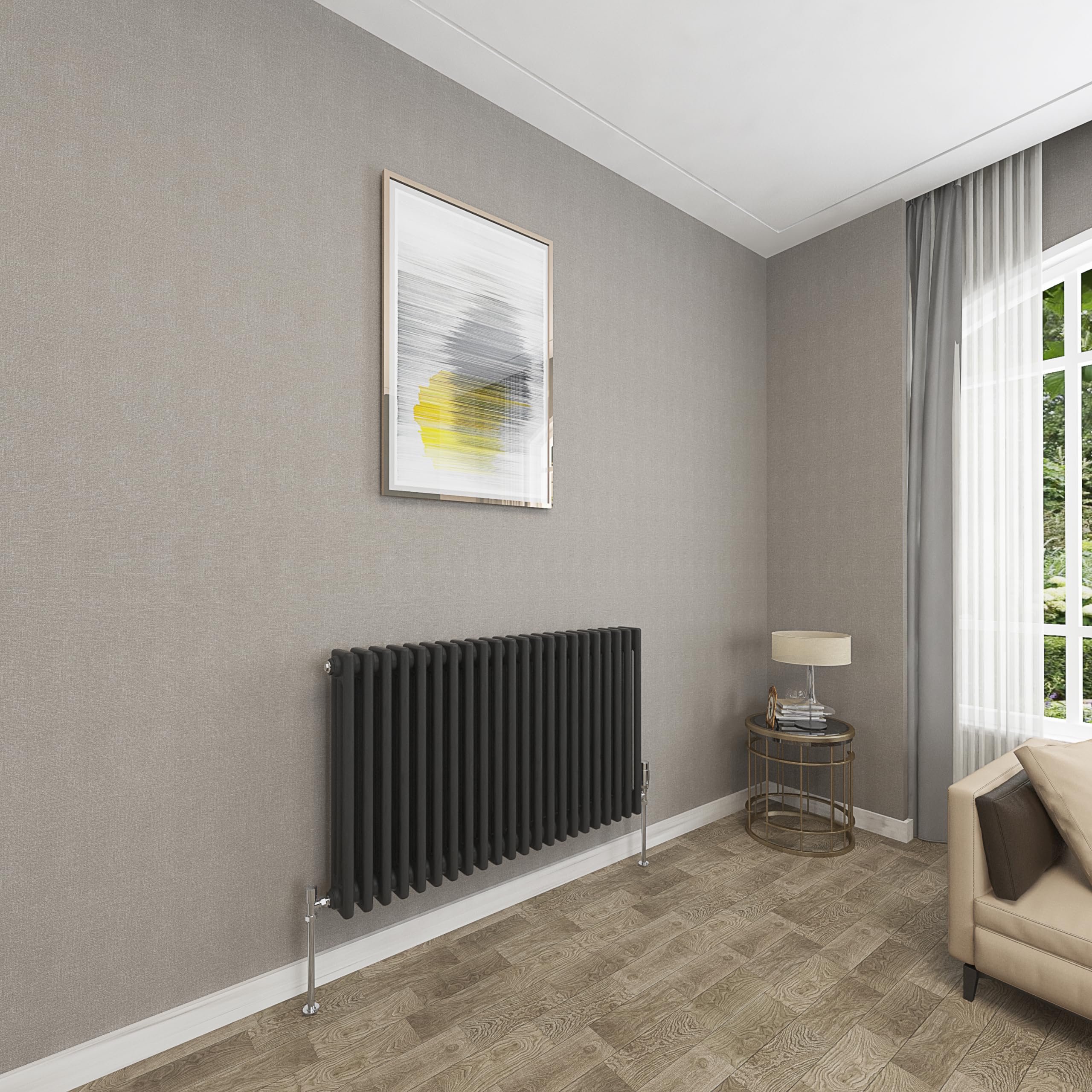 Sky bathroom 600x1010mm 3 Column Radiator Horizontal Black Cast Iron radiato Traditional Central Heating Radiator