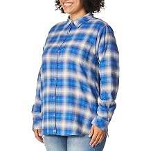 Dickies Womens Plus Long Sleeve Plaid Flannel Shirt