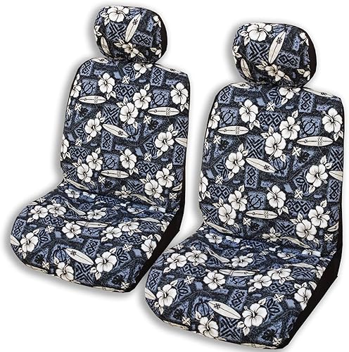 Miniatura 11 de Fundas hawaianas para asientos de coche (Tapa Gray, con airbag lateral) Tapa Gris,Aloha Honu Azul,Aloha Honu Gris,Aloha Honu Verde,Negro