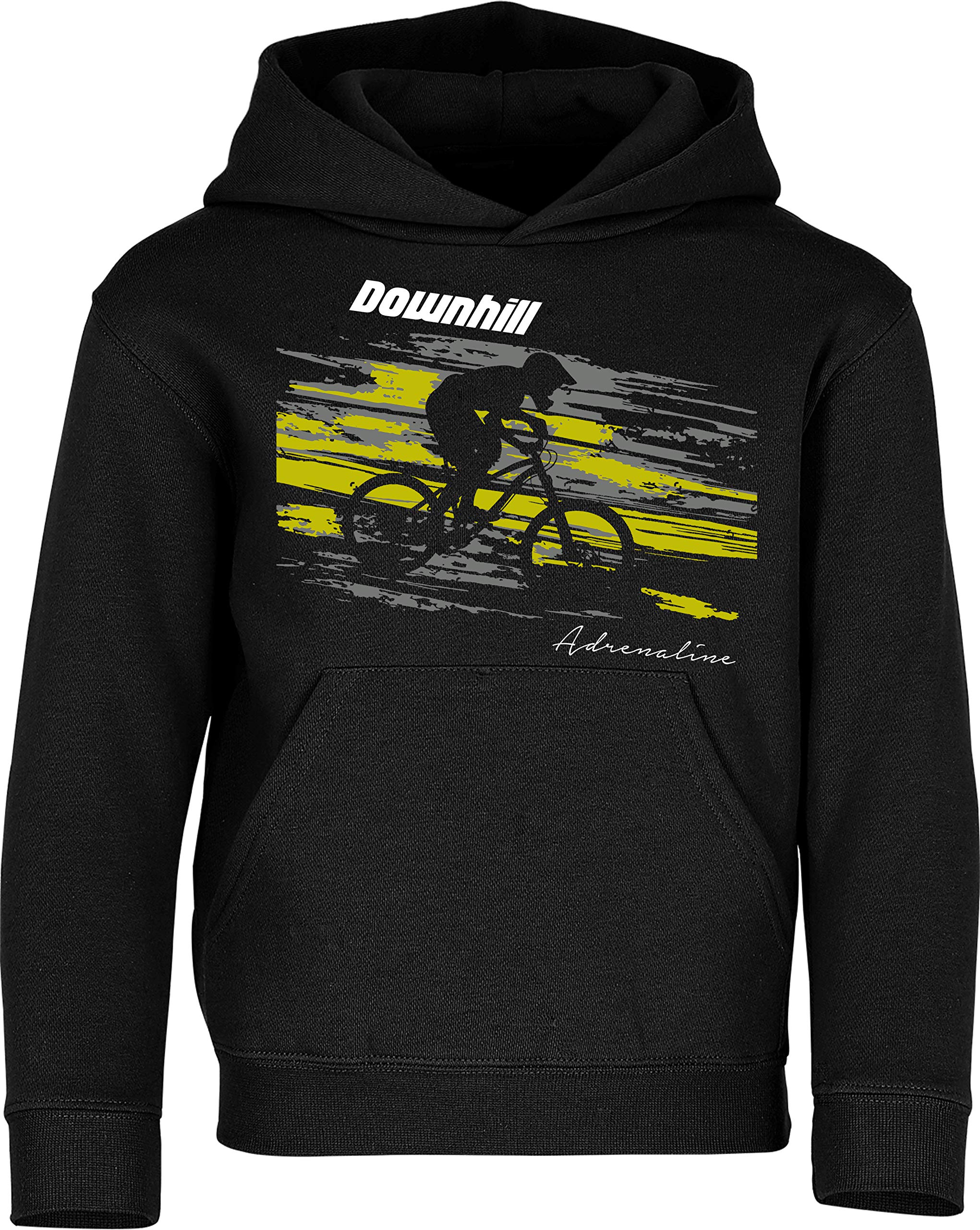 Dziecięcy sweter: Downhill Adrenaline – bluza z kapturem z kapturem, na prezent dla chłopców i dziewczynek, rower górski, rower górski, BMX, skuter, na zewnątrz, dla chłopców i dzieci, koszulka sportowa na urodziny