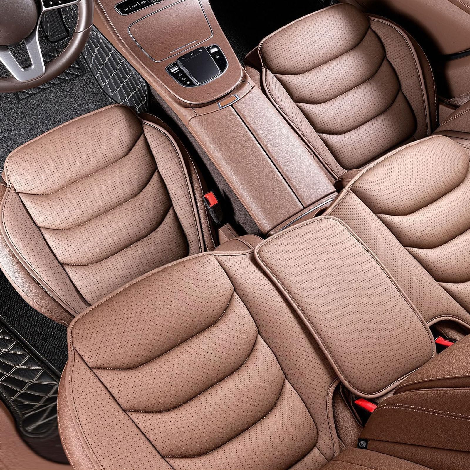 ZDDFCVB Car Seat Cushion, For VW Passat B6 3C Variant Kombi 2005-2025, Auto Cushion Pad Mat Protector, for Car Office Chair and Home Chair, Non-Slip Base,E