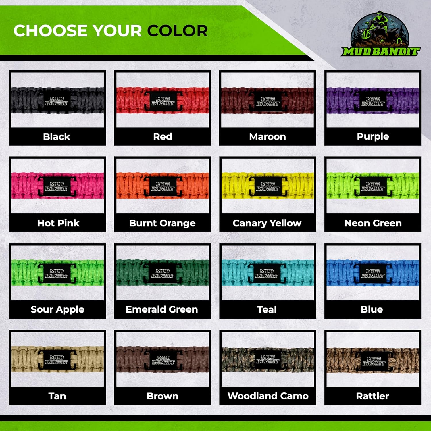 Custom Paracord ATV UTV Recovery Strap with Winch Hook and D Ring Shackle, Tow Rope for Four Wheeler, Quad, Side by Side, Premium Mudding Accessories