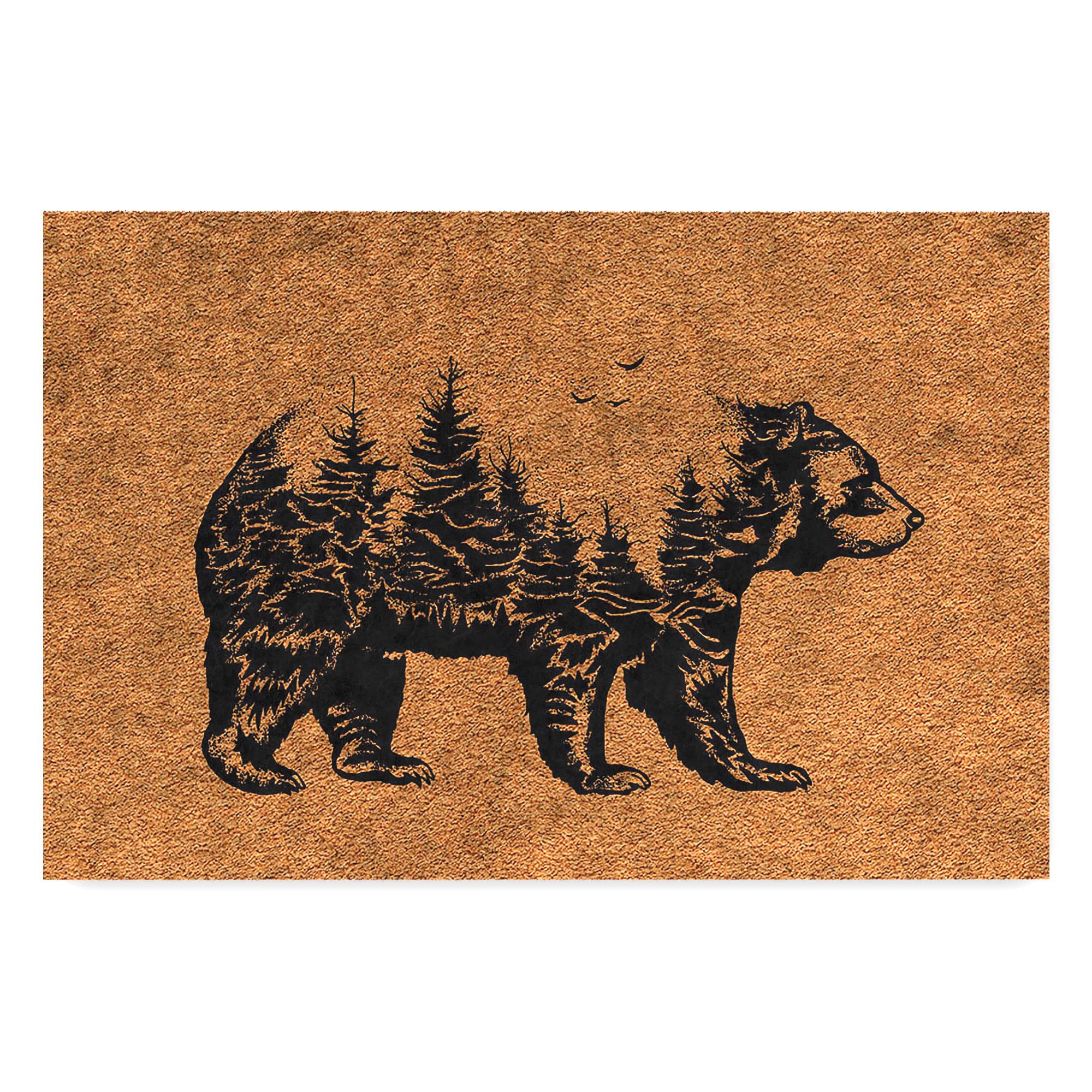 Monnhein Tasarımlı Dekoratif Kapı önü Paspas, Dış Mekan/Ev İçi/Banyo/Mutfak/Yatak Odası/Giriş Paspasları (Bear, 45X70)