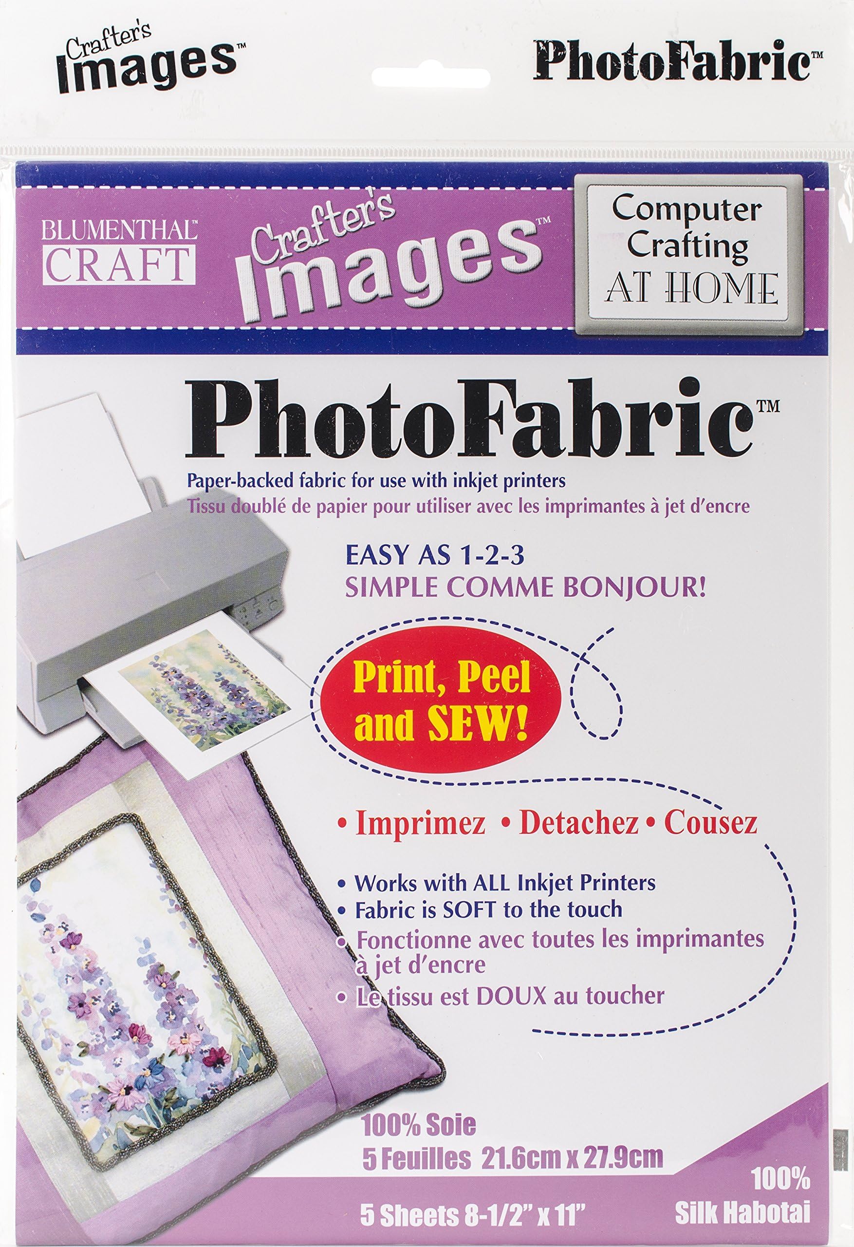 PhotoFabric Silk Habotai Fabric Sheets (5 sheets)