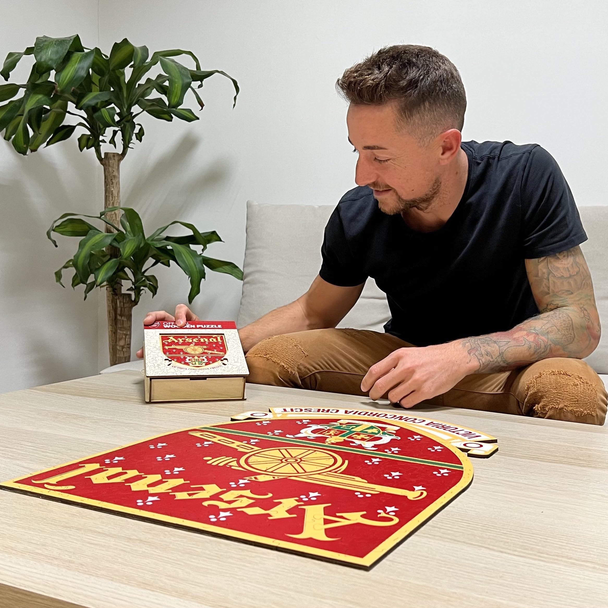 Iconic Puzzles Drewniane puzzle, unisex-dorośli, wielokolorowe, duże