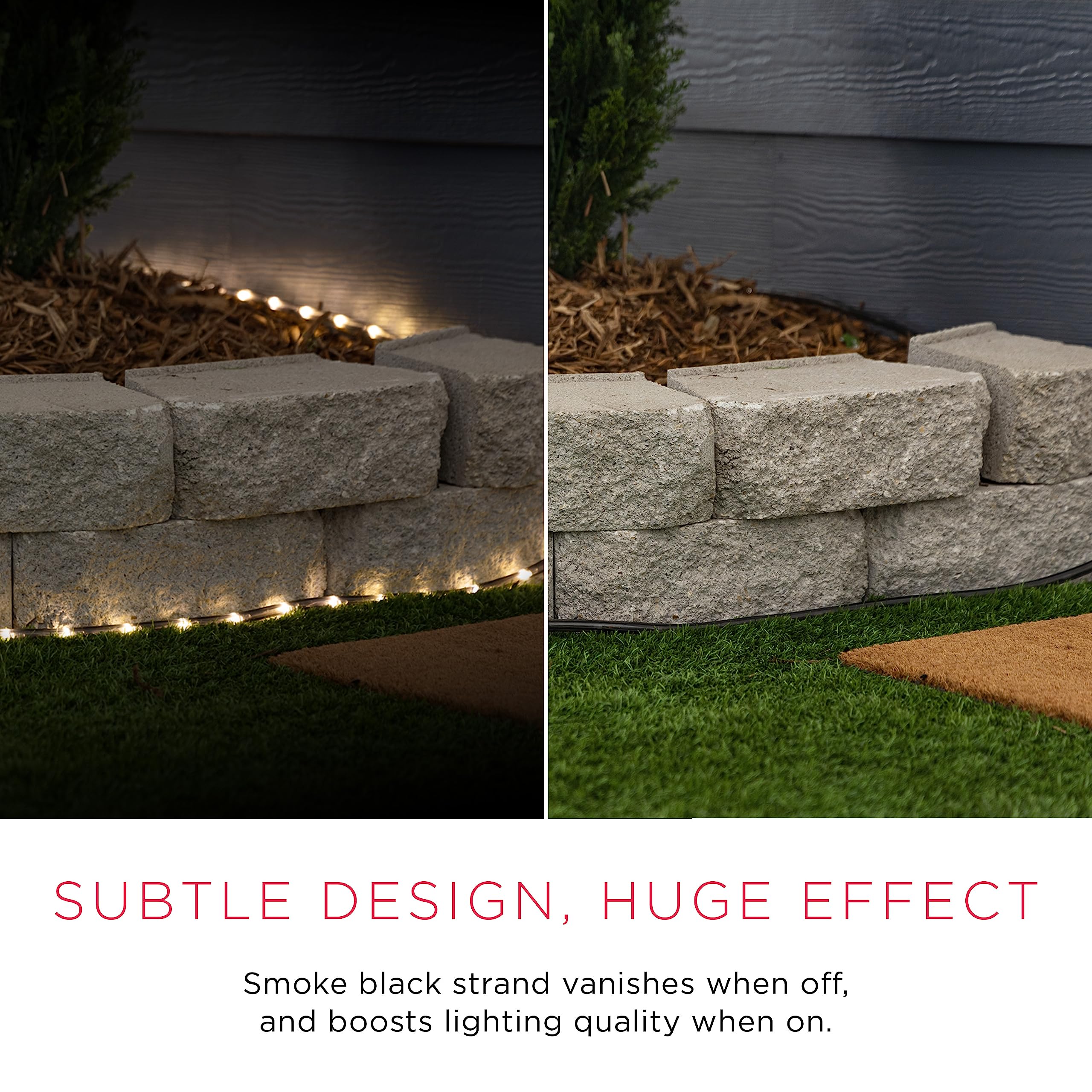 Snapklik.com : LED Rope Lights, 16ft Premium Smoke Black Rope, Warm ...