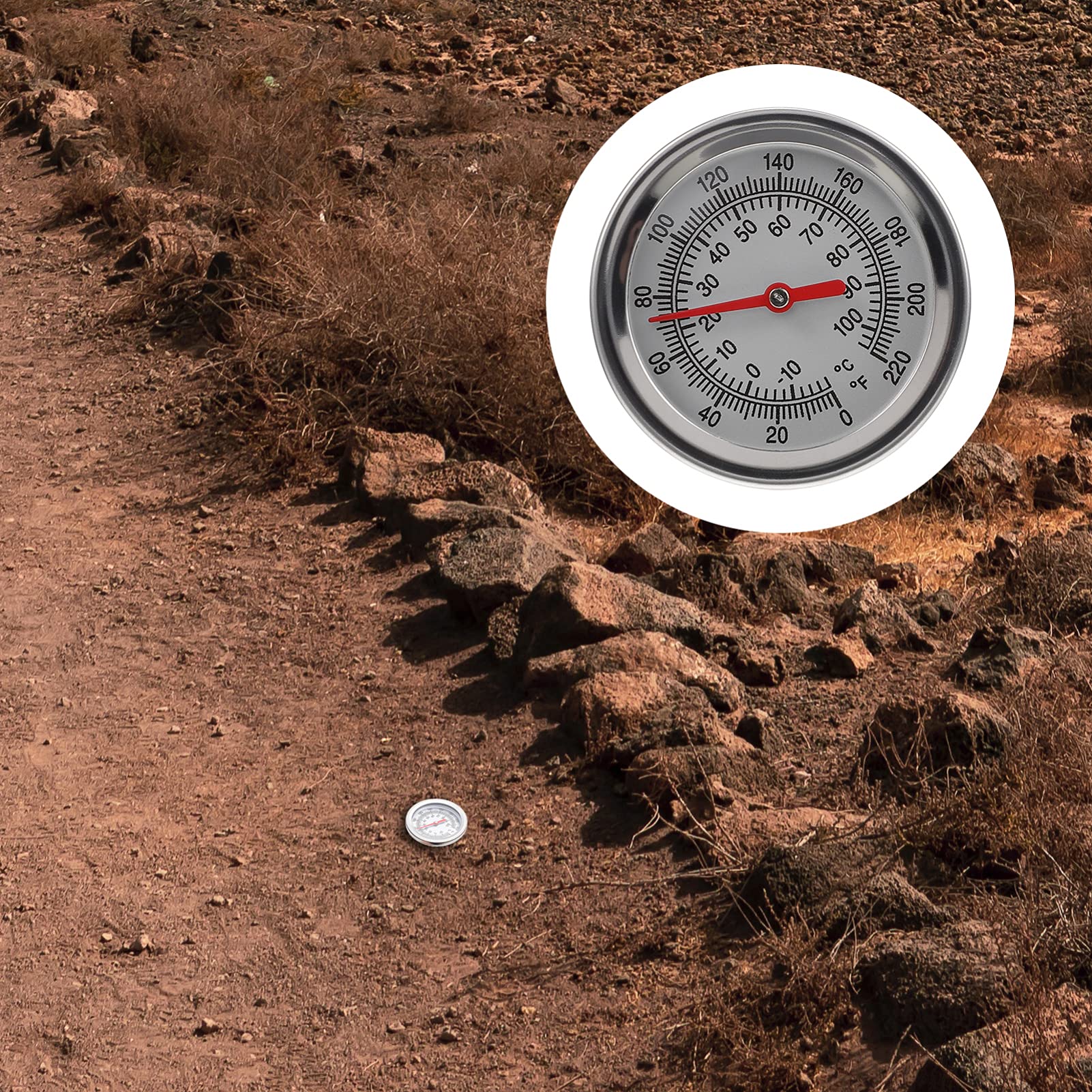 Kisangel 3stücke Edelstahl Boden Thermometer Mit Langer Sonde Temperaturmesser Für Kompost Und Erde - Batteriefrei Langlebig Und Einfach Zu Reinigen Für Garten Und Landwirtschaft
