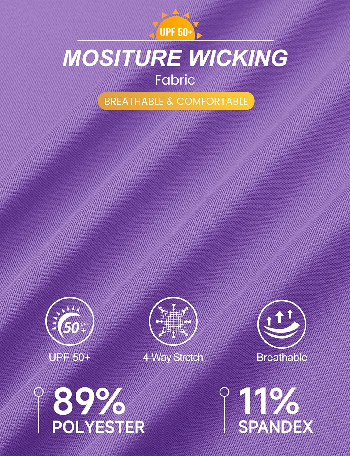 MAGCOMSEN Women's Long Sleeve Polo Shirts UPF 50+ Golf Tops Moisture Wicking Collared Shirt Tennis 3-Button - Image 7