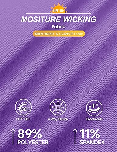 Miniatura 7 de MAGCOMSEN Camisas polo de manga larga para mujer, UPF 50+, camisetas de golf que absorben la humedad, camisa de tenis, 3 botones