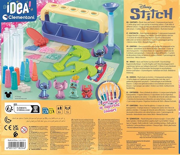 Clementoni | Stylos Stitch à Personnaliser pour Enfants 6+ | Activité Créative DIY | Plus de 25 Accessoires Inclus | Personnages Disney | Coffret Loisirs Créatifs | Idée Cadeau |PenCreator Studio - 3
