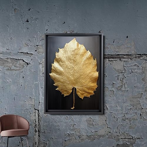 Miniatura 2 de Original Ginkgo biloba Print On Canvas, Modern Textured Gold Wall Art, Abstract Gold Leaves Print, Living room Wall Decor, Modern Home Decor, Print