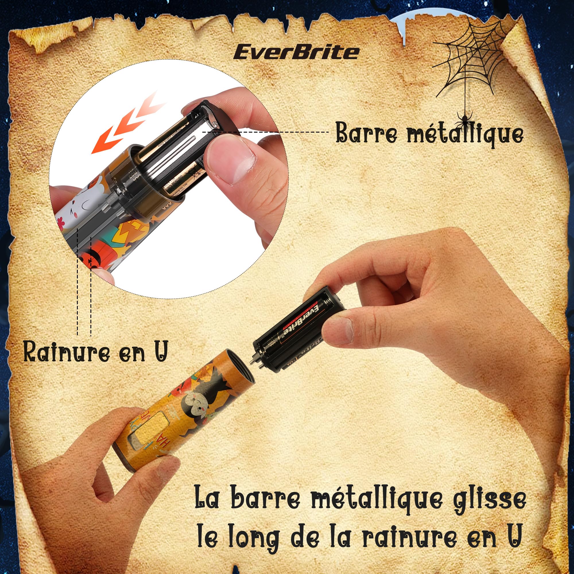 EverBrite 160 Lumens Mini Lampe de Poche LED Rechargeable - Lampe Torche Porte-clé Etanche avec 4 Modes de Luminosité Réglables et Câble Micro-USB