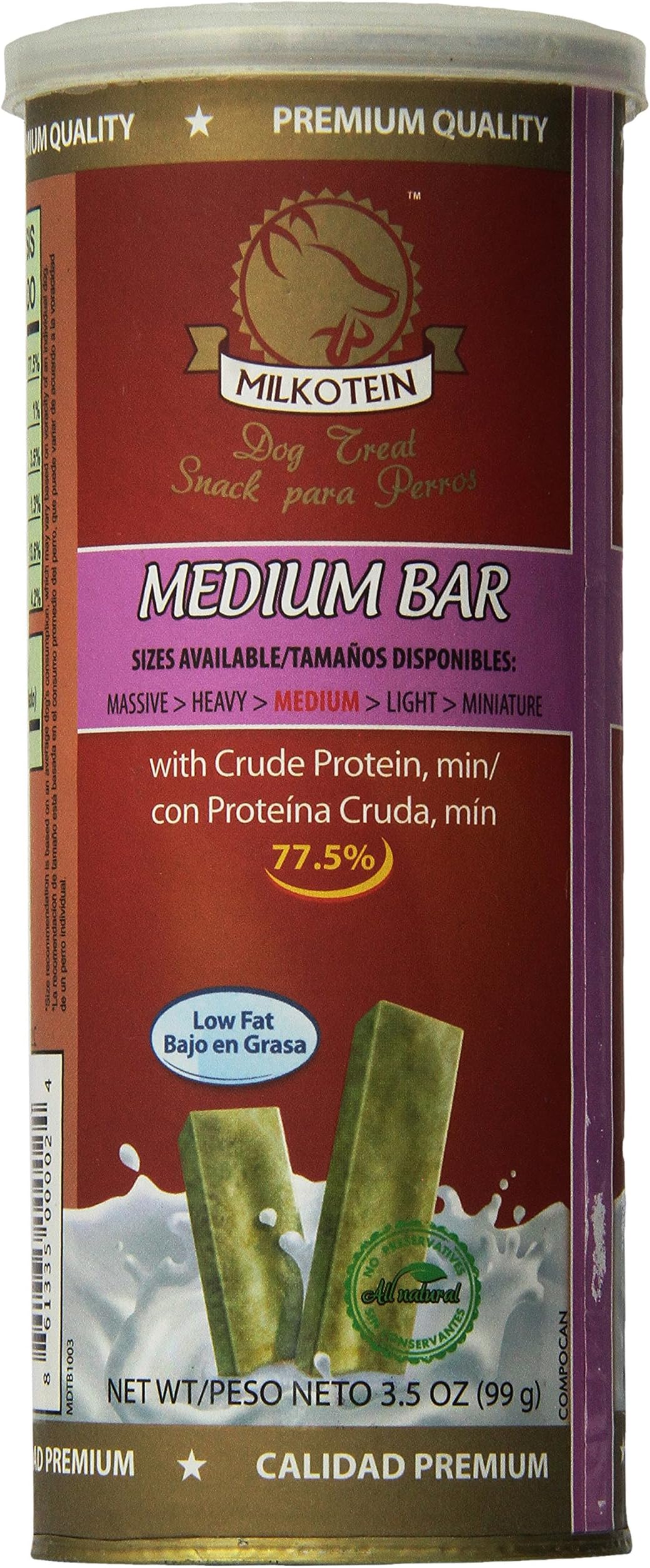 Milkotein Dog Treat, Medium Bar