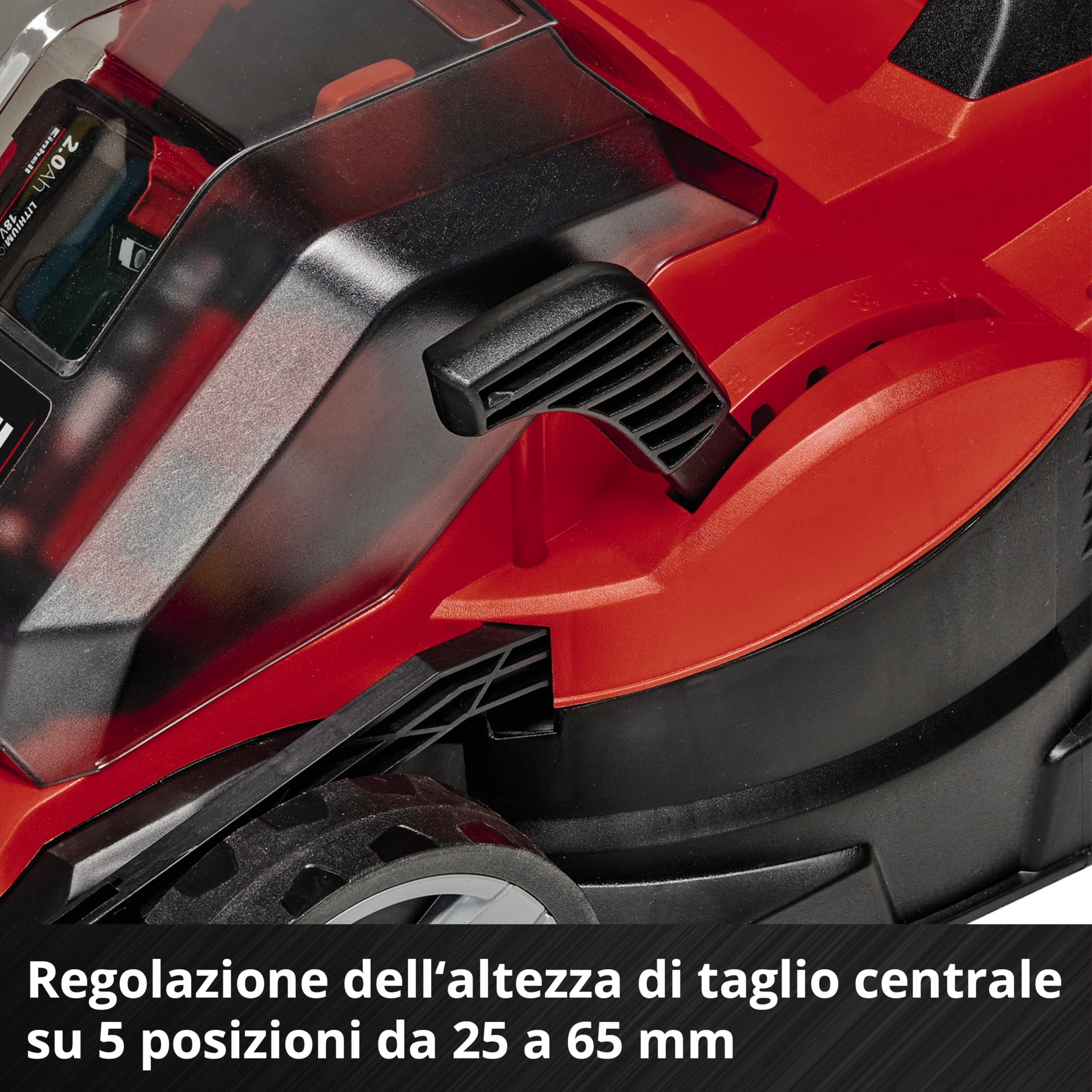 Einhell Tosaerba a batteria GE-CM 36/33 Li Kit Power X-Change (36 V, 33 cm larghezza di taglio, fino 250 m², 30 L sacco raccoglitore, incl. 2x 2,5 Ah batteries e 2x caricabatteriee)