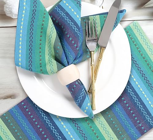 Miniatura 108 de Servilletas de lino y algodón de 18 x 18 pulgadas natural con vainica, servilletas de boda, servilletas de cóctel, servilletas de tela, servilletas