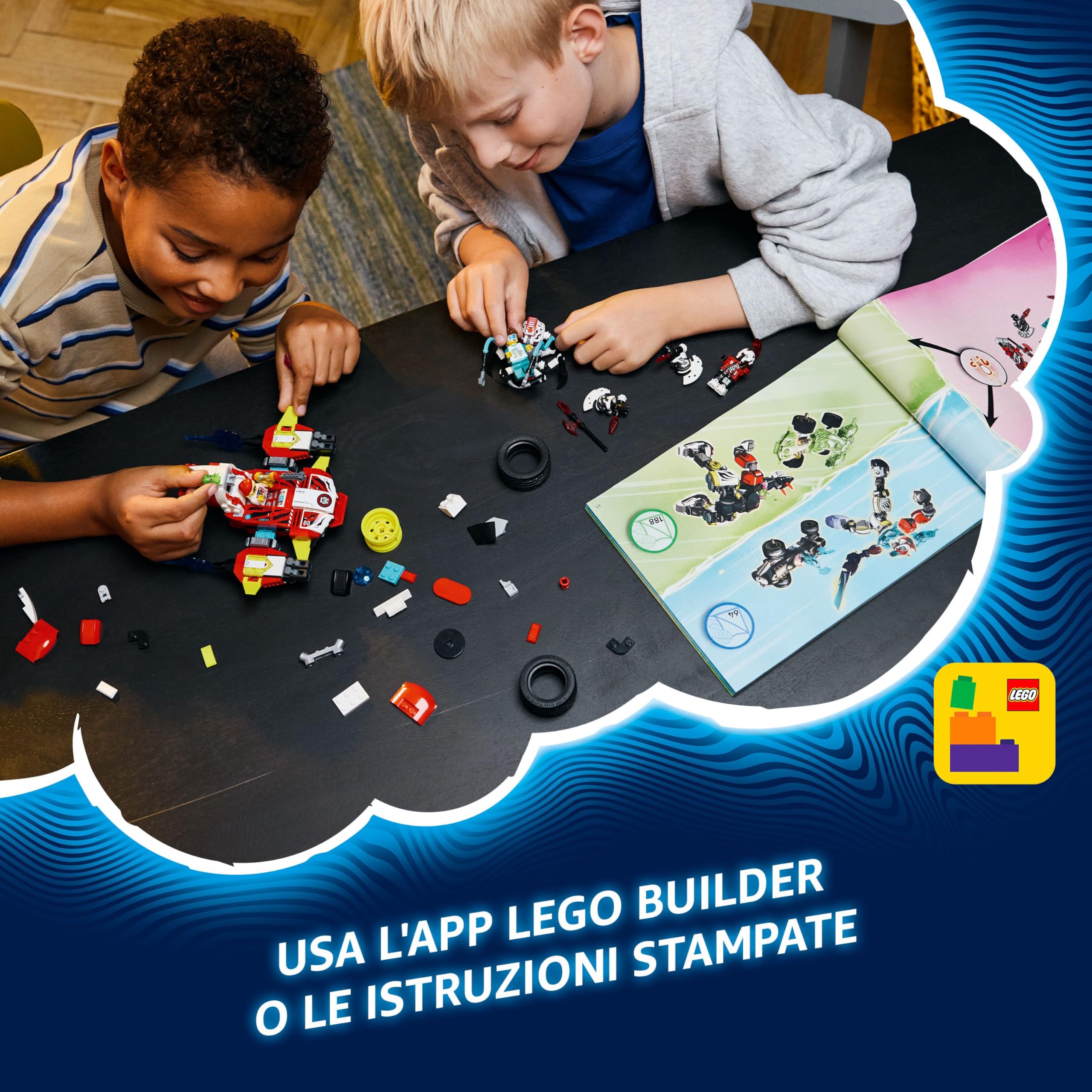 LEGO DREAMZzz Mech Tigre di Cooper e Bolide di Zero, Gioco di Ruolo per Bambini e Bambine da 9 Anni con Veicoli Trasformabili come Robot e Macchina Giocattolo, Idea Regalo di Compleanno 71497