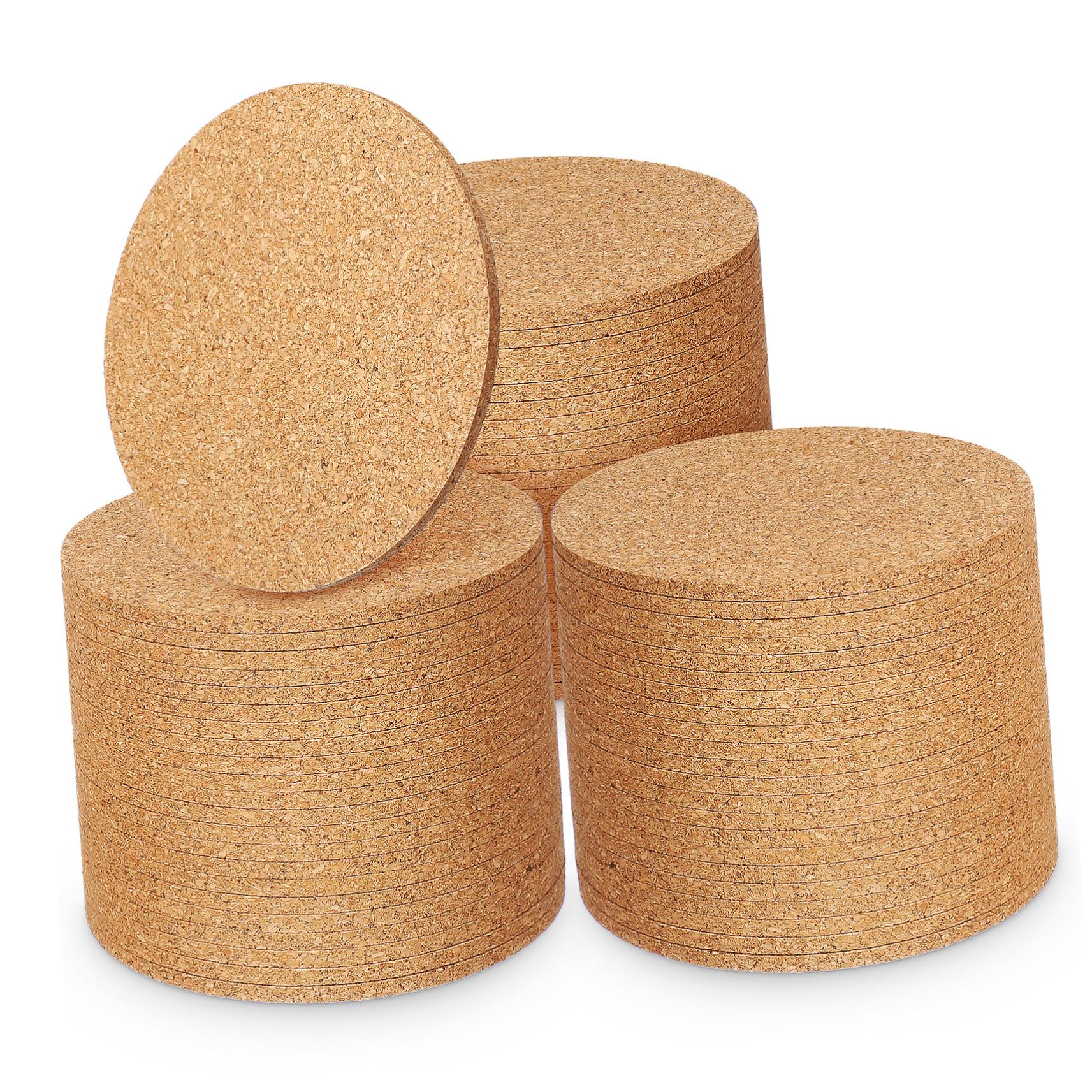 Sous-verres liège ronds pour entretien facile de meuble et barrière humidité