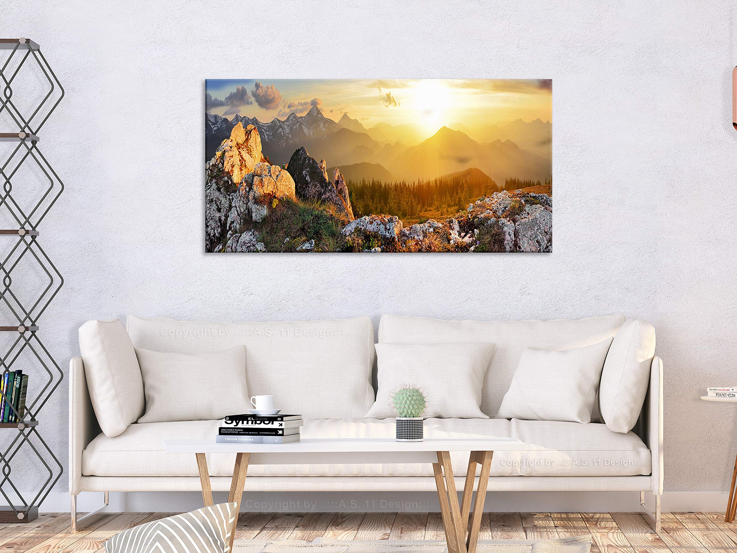 B&D XXL - Leinwandbild DIY Wohnung Natur, Schlafzimmer, Wohnzimmer, modern