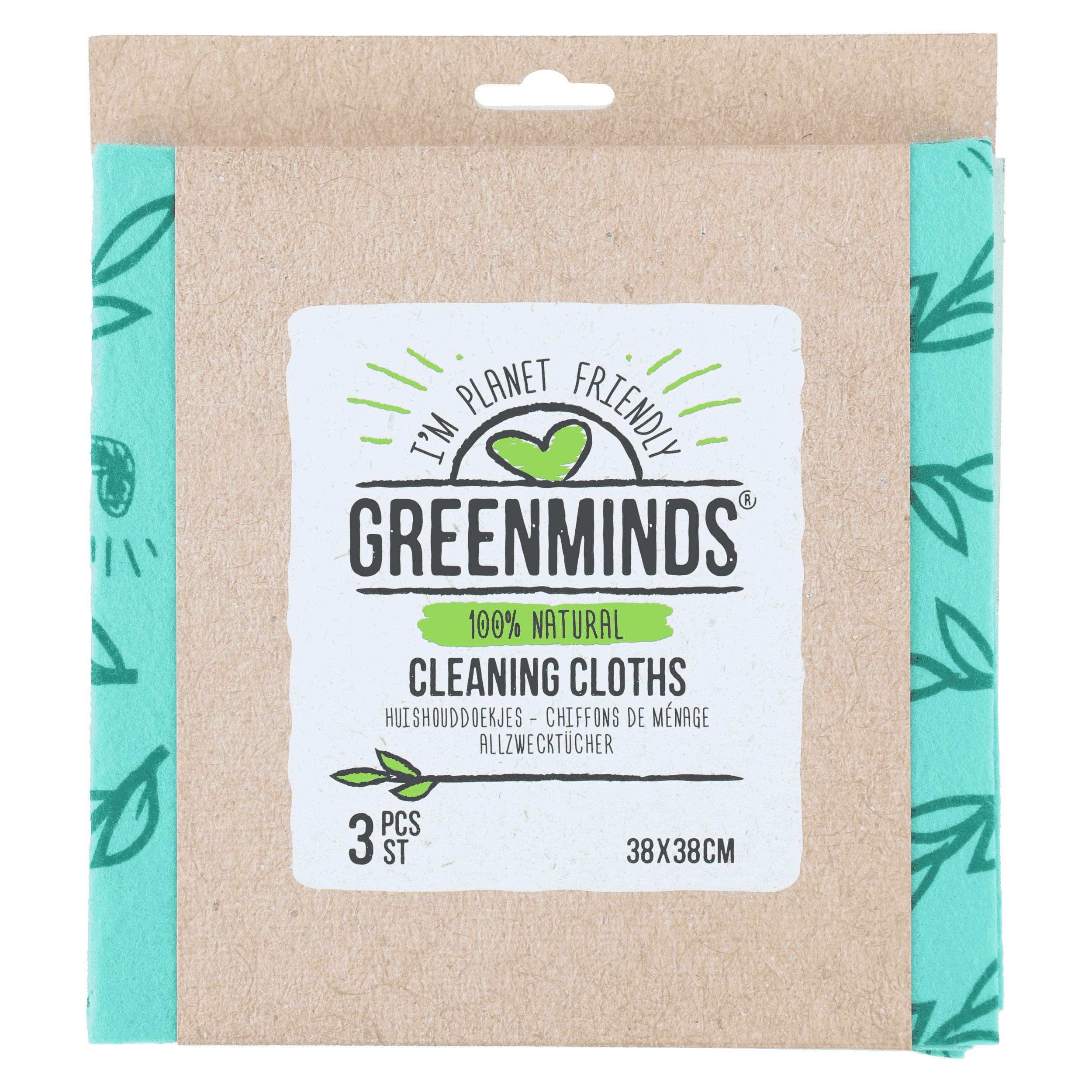 Sorbo 100% Natural Household Cleaning Cloths, Ideal for cleaning in and aorunf the home, Set of 3 cloths each measuring 38cm x 38cm