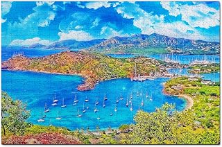 Antigua and Barbuda Jigsaw Puzzle 1000 Piece Antigua and Barbuda Puzzle Game Artwork Travel Souvenir Wooden