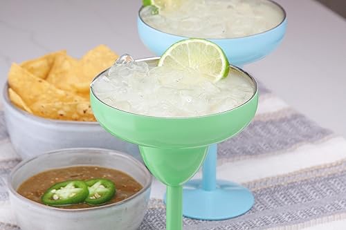 Miniatura 5 de Mejor Dweller Vaso de Margarita de Metal con Sello al Vacío, Taza Aislada con Tapa, Copa de Acero para Vacaciones, Piscina y Margaritas Hieladas en