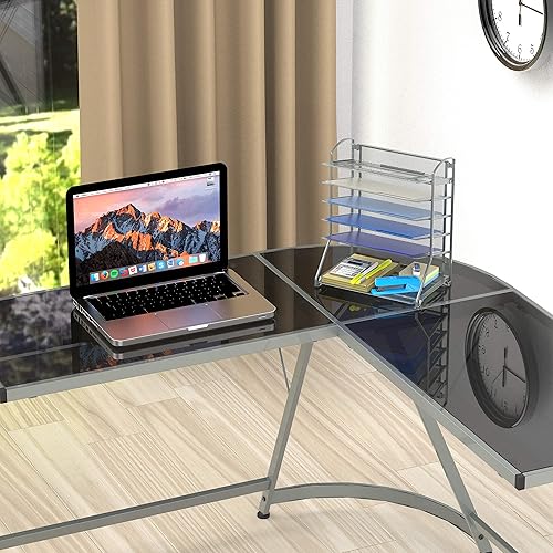 Miniatura 6 de SimpleHouseware - Bandeja organizadora para documentos de escritorio con 6 bandejas