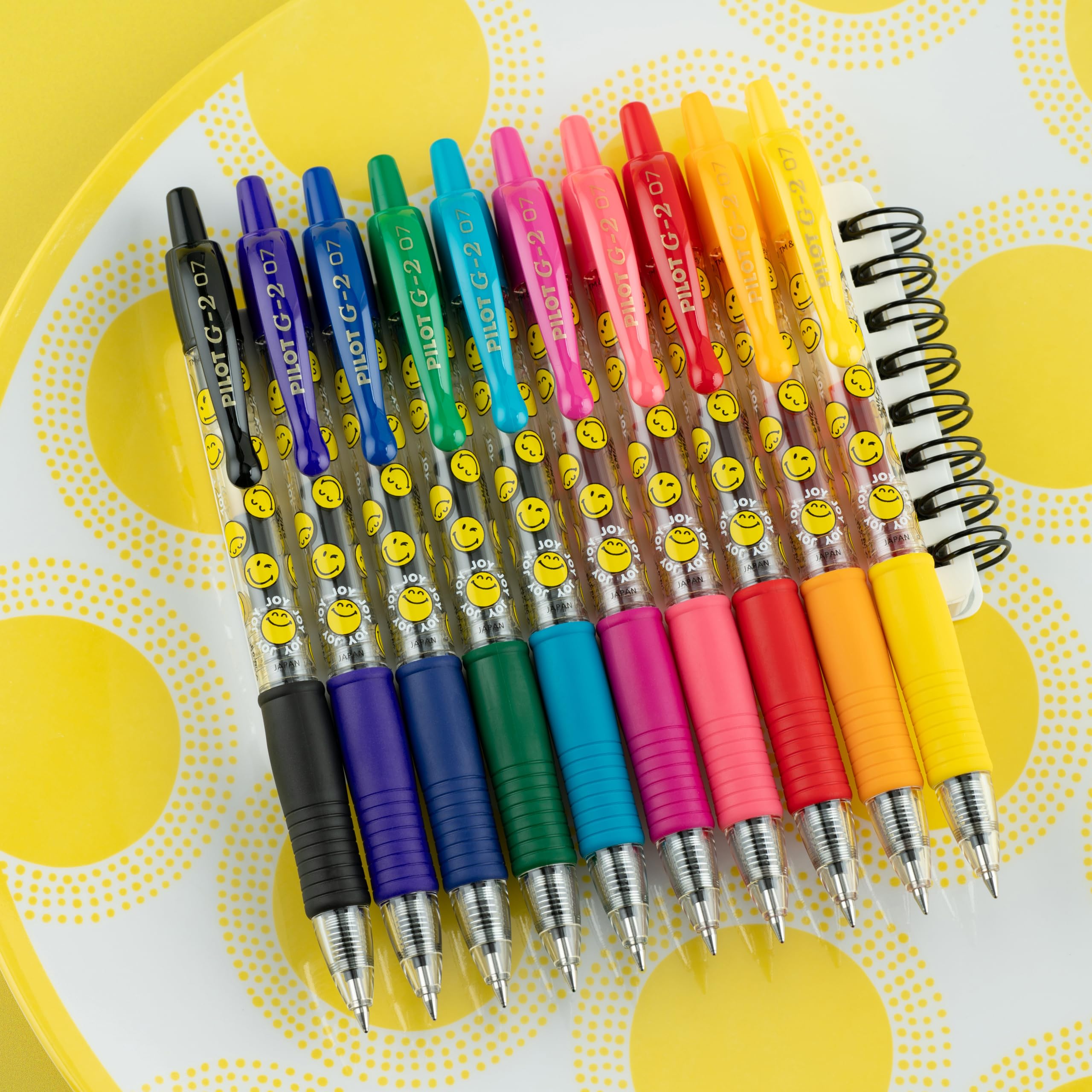 PILOT G2 Premium Gel Roller Pens G2 SmileyWorld Collection Write Happier 10 Pack Pouch Fine Point 0 7 — view 5
