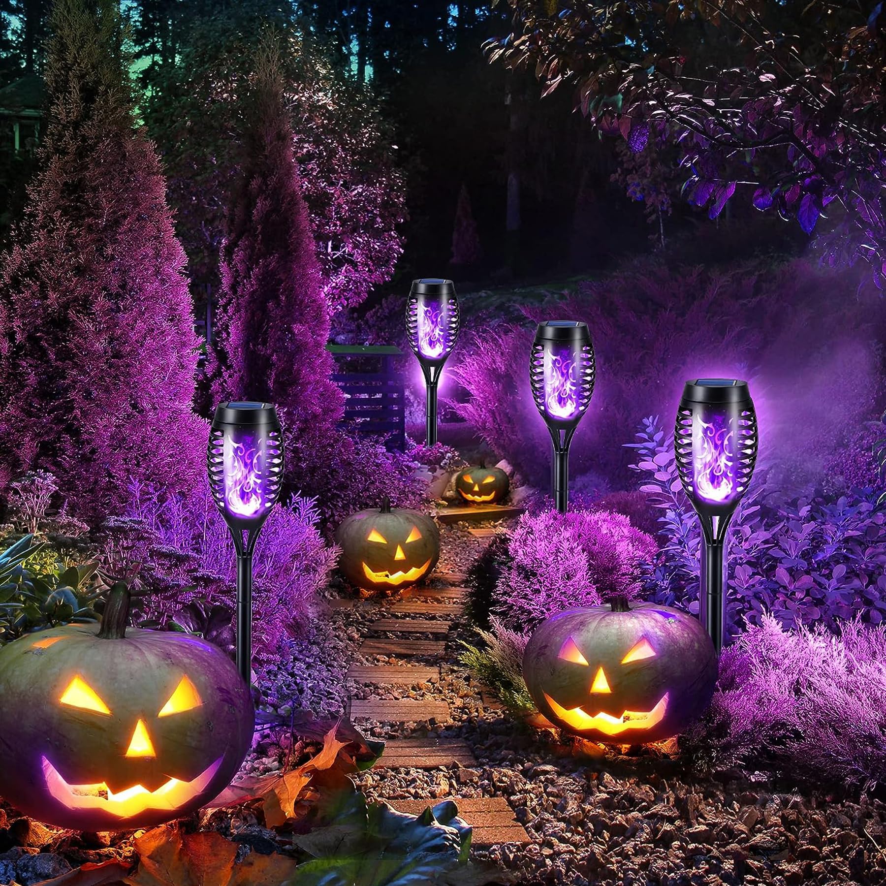 Solarleuchten für Außen | Solar-Taschenlampe mit flackernder Flamme für Gartendekoration | Gartenleuchten wasserdichte solarbetriebene Außenleuchten | LED-Flammenfackeln für den Außenbereich Terrasse