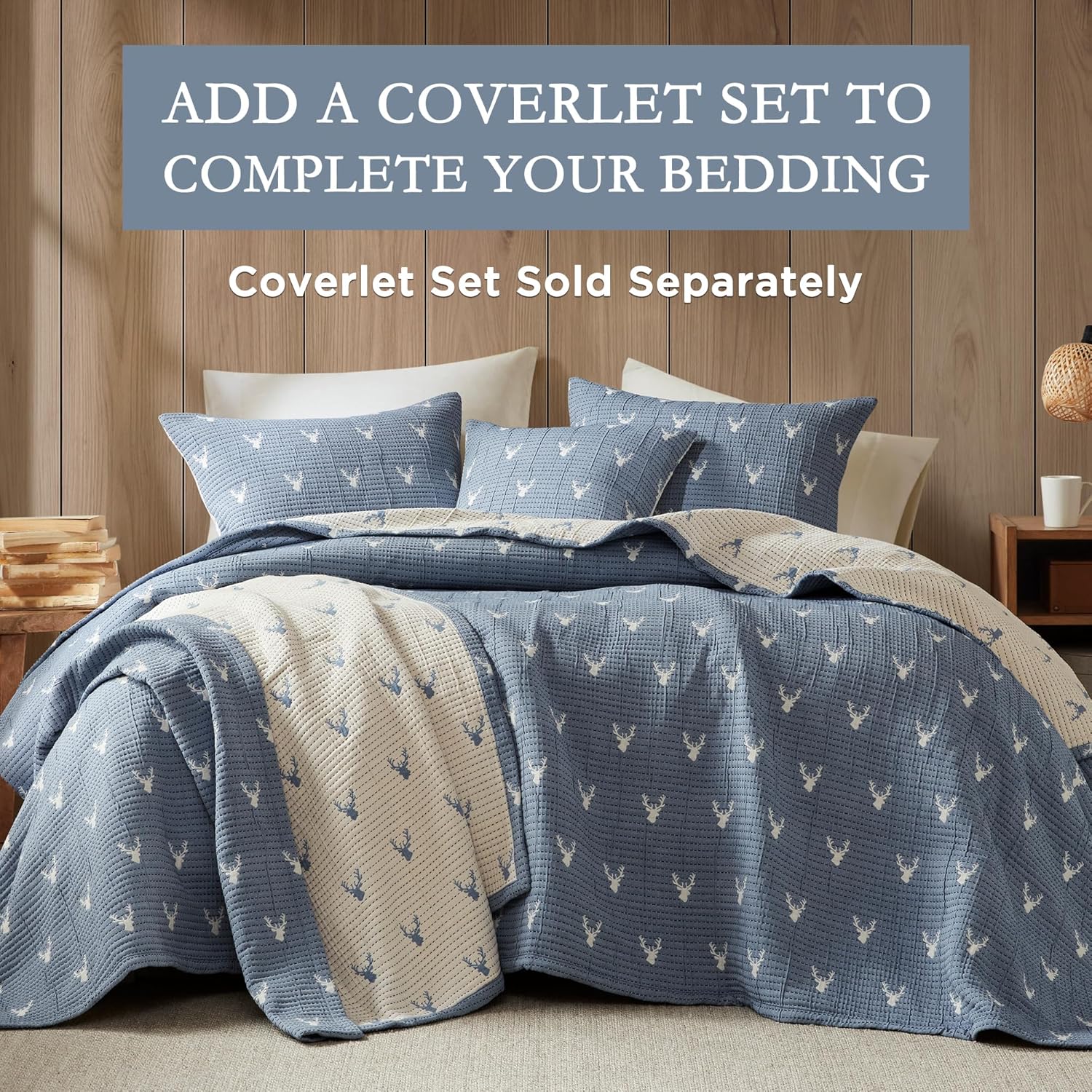 Woolrich Cabin Throw Set with Decorative Pillow – Luxury Lightweight Polyester, Moose Design, All-Season Cozy Layer for Couch or Sofa, 50" x 70", Gray - Image 9