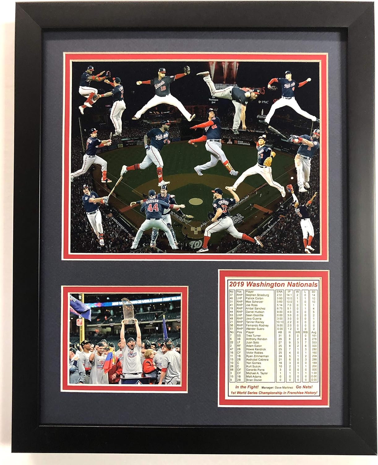 Legends Never Die Washington Nationals | 2019 World Series Champions | 12"x15" Framed Photo Collage (Celebration)
