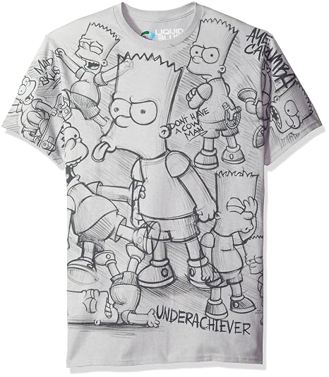 Simpsons Bart Sketch All Over Print 