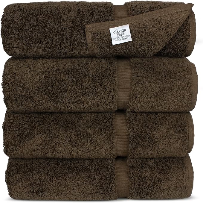 Chakir Turkish Linens | Toallas Turcas De Calidad De Hotel Y Spa, 100% Algodón, Suaves Y Absorbentes (gris Oscuro, Juegos De Toallas De 6 Piezas