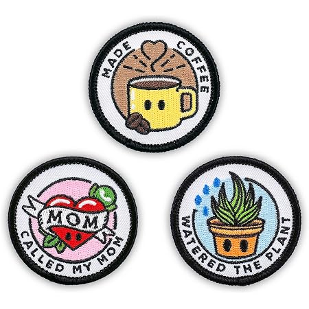 Amazon.com: Winks For Days - Parches bordados para planchar de insignia al  mérito para adulto (responsabilidades - juego 1), incluye tres (3) parches  de 2 pulgadas: Con las frases en inglés: \