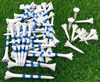 NorthPointe Golf Tees Plastic Combo Length Pack of 50 Includes (40 Count) 3 ¼” Plastic Golf Tees + (10 Count) 1½ Plastic ShortTees for Irons, Hybrids, Par Threes