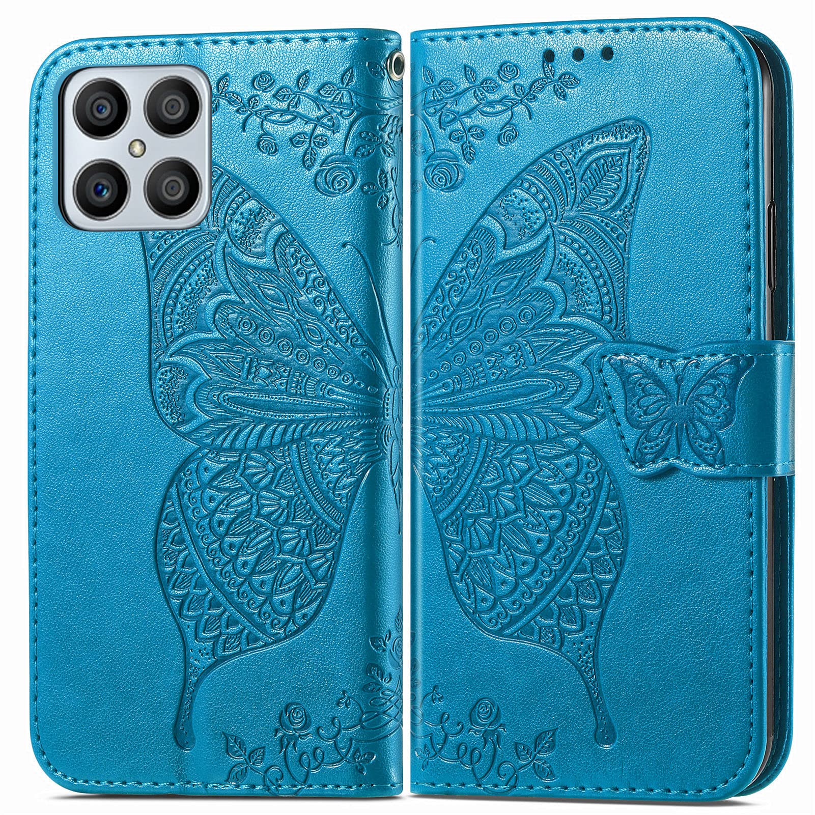Custodia A Portafoglio Momoka In Pelle Per IPhone X/XS, Con Supporto, Chiusura Magnetica E Cordino, Verde