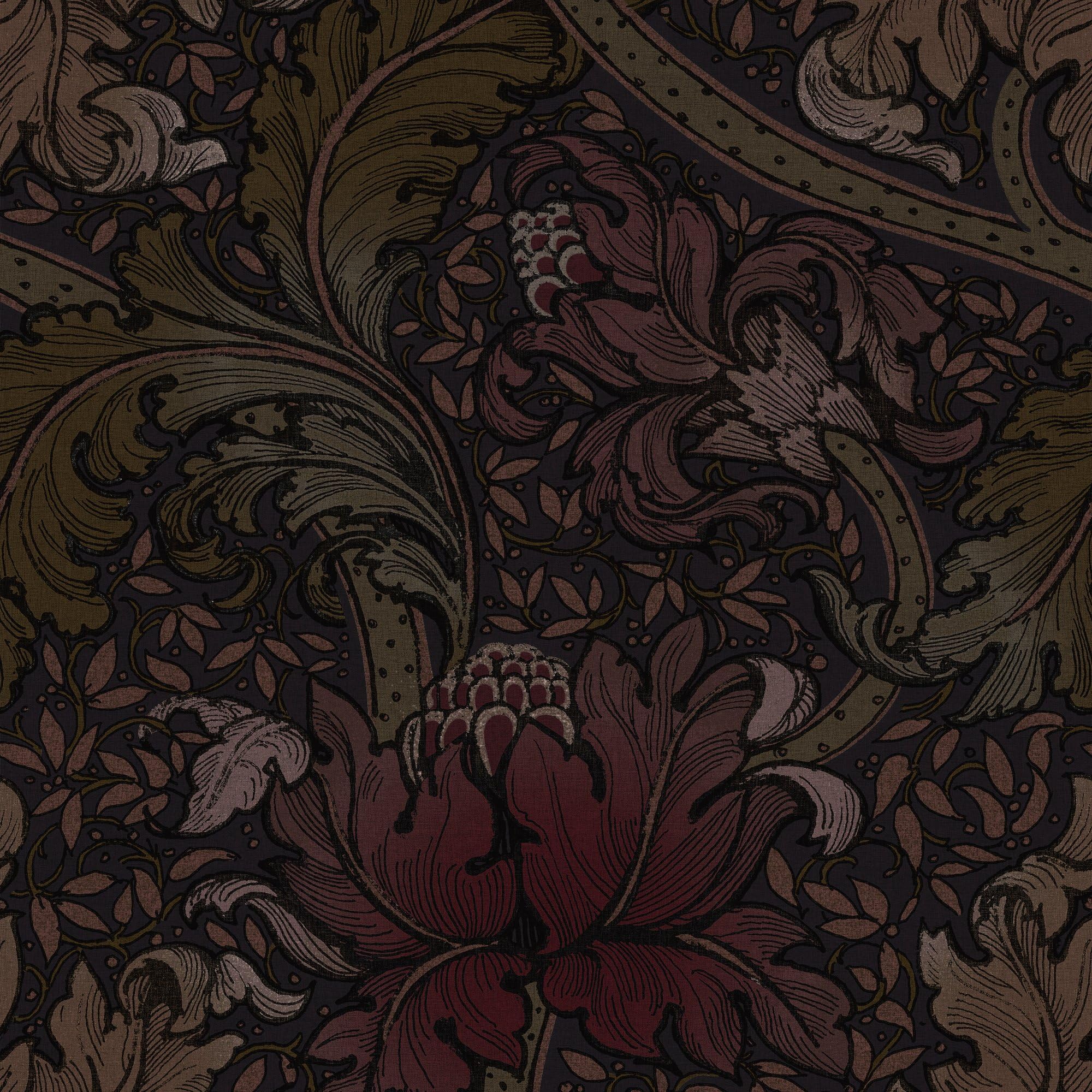 Galerie Llewelyn-Bowen Off The Wall Red Floral LB25146 Wallpaper