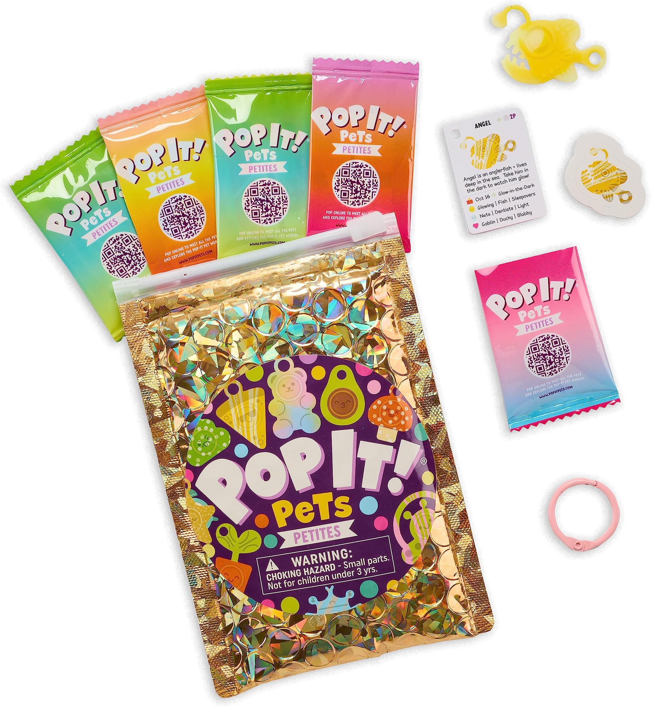 Buffalo Games Pop It Pets Petites - Season 2 - The Ultimate MINI Sensory Fidget Toy - Popping Bubbles and Adorable Characters for Your Pets - Collector map with Cards and Stickers from Buffalo Games