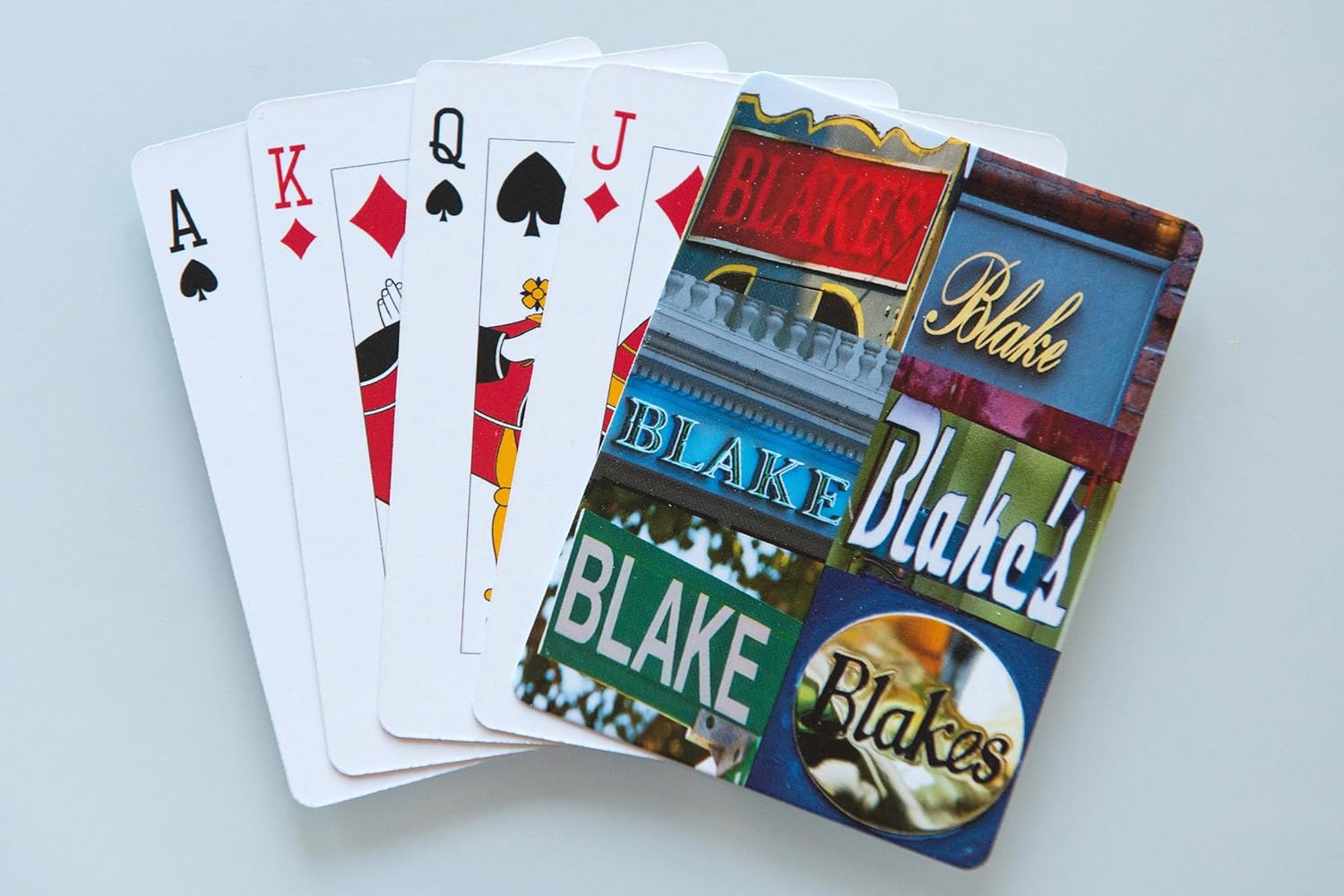 BLAKE Personalized Playing Cards featuring photos of actual signs