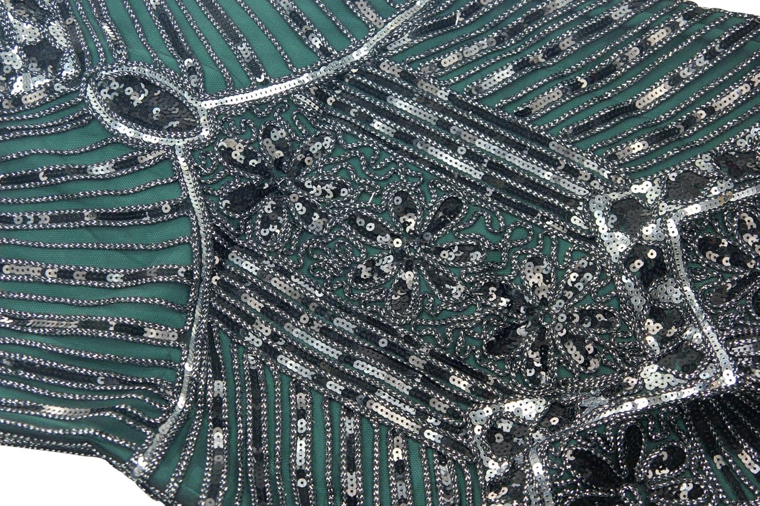 Women 1920s Short Prom Dresses V Neck Sequins Cocktail Flapper Plus Dress 20s Accessories Set