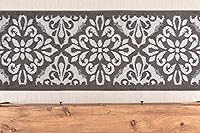 Vista 4 de Alfombra Mahal moderna antideslizante de longitud personalizada, para entrada, pasillo, cocina, lavandería, 26 pulgadas x 7 pies, color gris