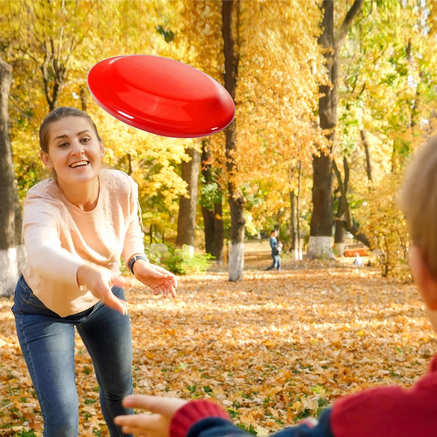 DISCOUNT PROMOS Frisbee Flying Discs in Bulk, 9.25 in. Fun Family Beach Game