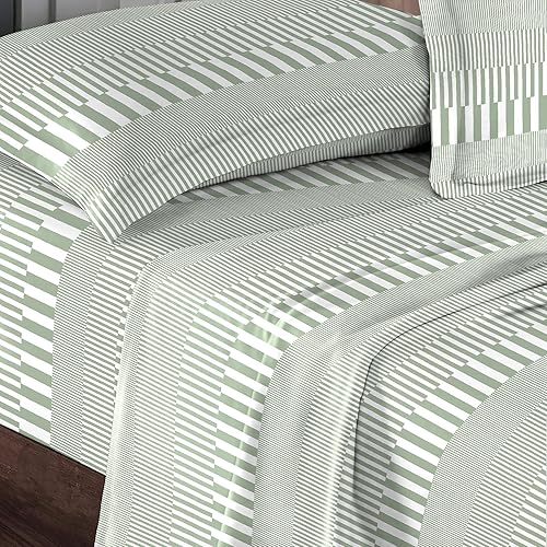 Pizuna Sábanas de algodón puro 100% tamaño individual, lujosas sábanas de satén de algodón de fibra larga de 400 hilos, tamaño individual con