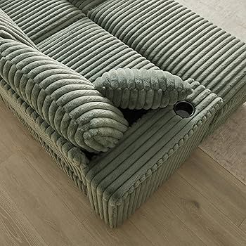 Amazon.com: Star20XX 84 Inch Corduroy 3-Seater Sofa with 3