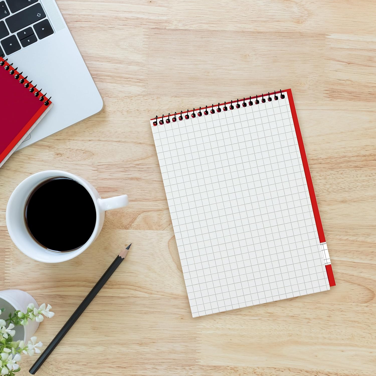 Herlitz 1196344 Spiral Notebook A6, 50 Sheets, Pack of 4 a6