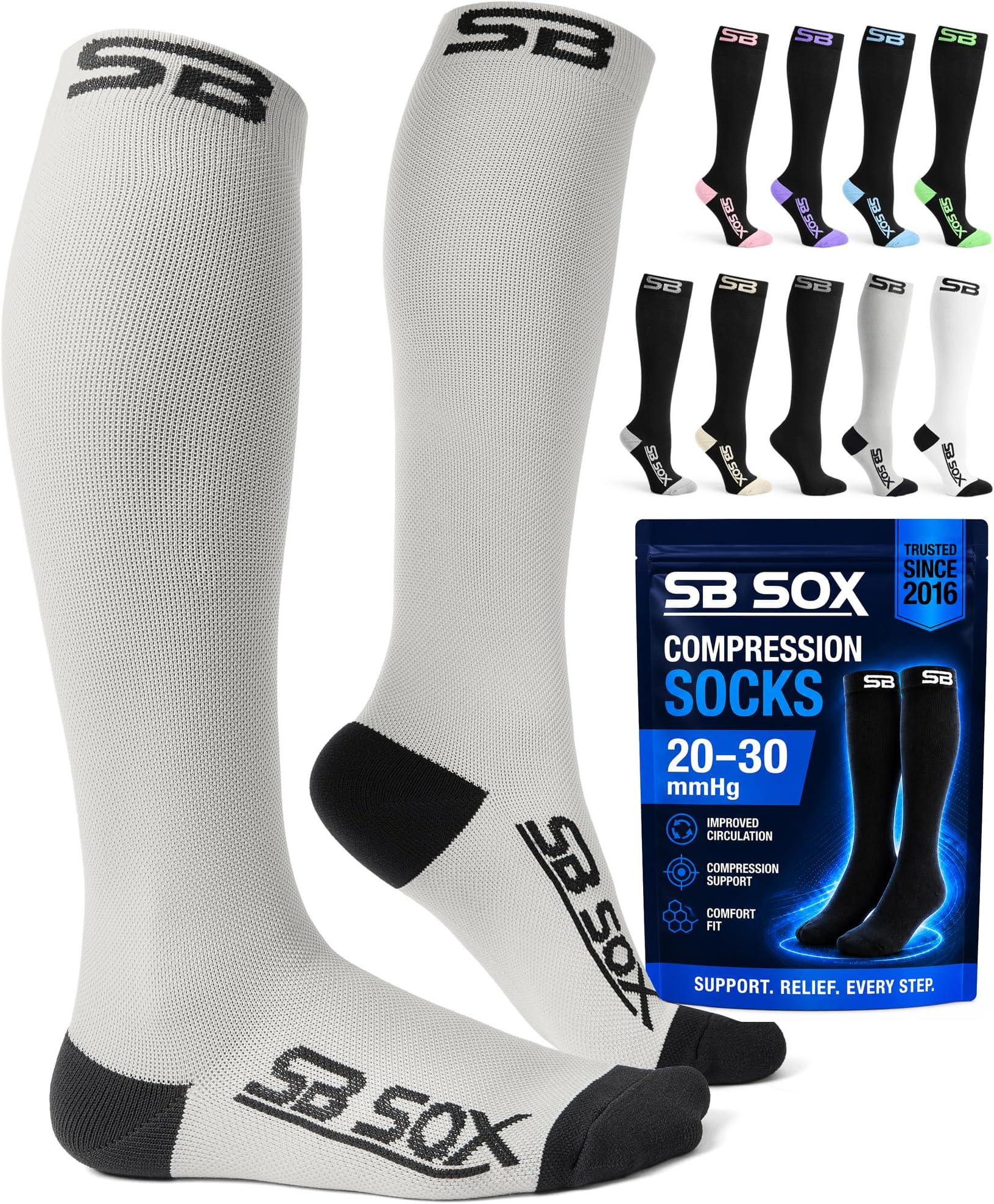 SB SOX Compression Socks (20-30mmHg) for Men & Women